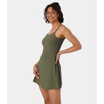 Halara Cloudful Double Straps Twisted 2-Piece Exercise Dress-Flipped Green S - £22.59 GBP