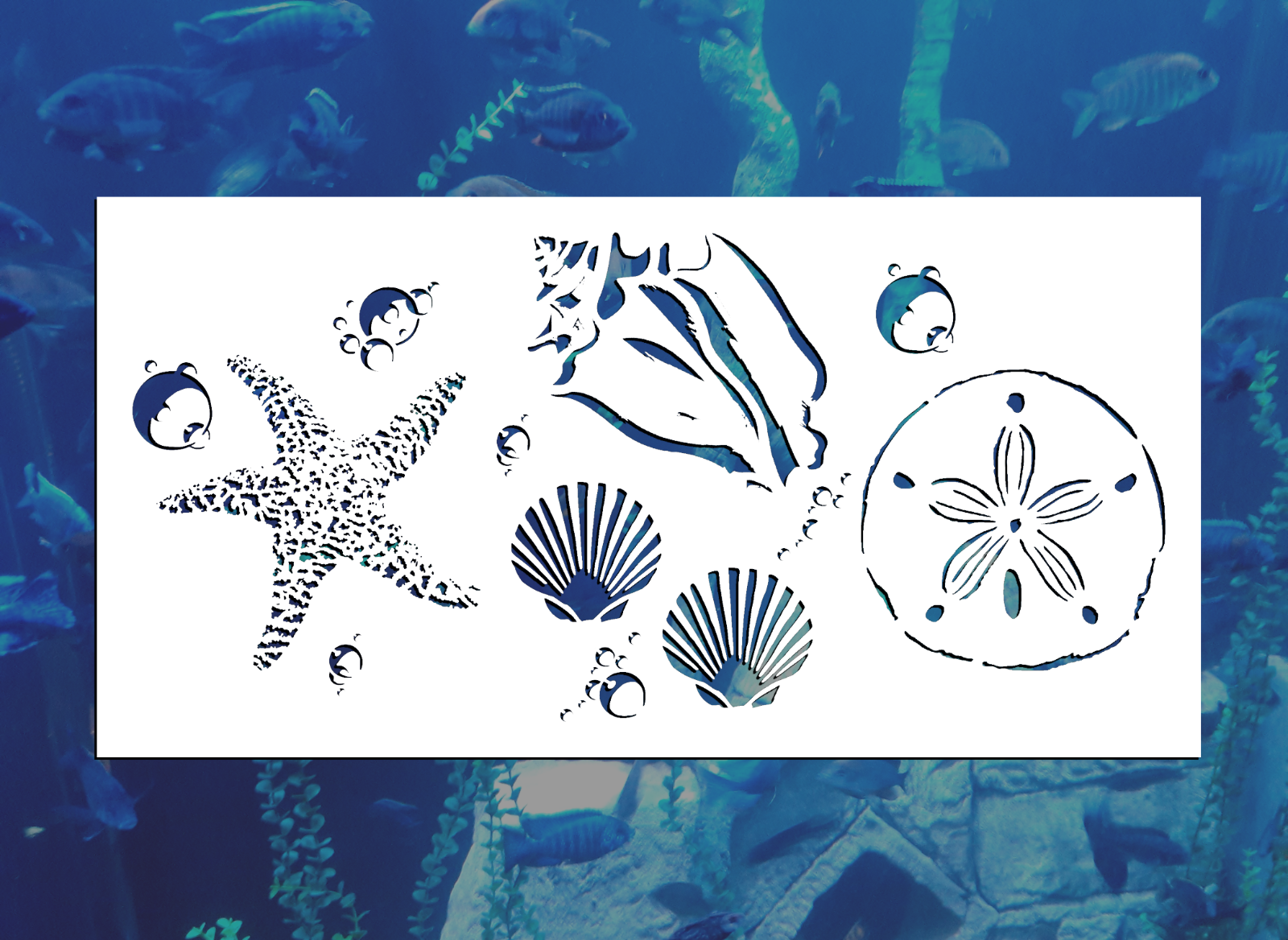 Primary image for Assorted Shells Seashells Reusable Stencil (Many Sizes)