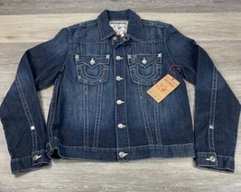 True Religion Trucker Denim Jean Jacket Mens Size XXL Twisted Torns NWT  $253 - £111.43 GBP