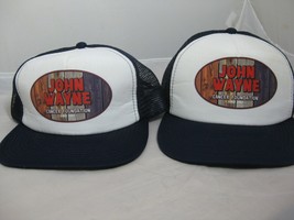 Lot Of 2 John Wayne Cancer Foundation Retro Snap Back Trucker Hat Cap - £15.59 GBP