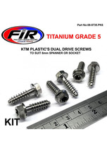 Pack 6 TITANIUM Dual Drive Screws For Plastics M8x20mm KTM XC models 2004-2022 - £26.44 GBP