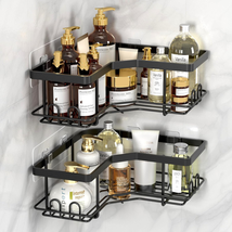 2 Pack Corner Shower Caddy Strong Adhesive Shower Organizer Shelf with H... - $18.77