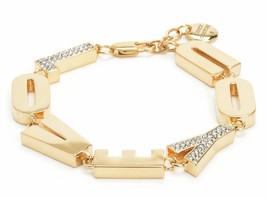 Juicy Couture Statement Bracelet Pave Crystals Love You Gold Tone New in... - £69.63 GBP