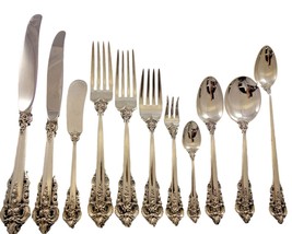 Grande Baroque by Wallace Sterling Silver Flatware Service 12 Set 145 pcs Dinner - £8,358.18 GBP