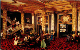 Majestic Lobby scene in The Fairmont hotel San Francisco California VTG Postcard - £4.29 GBP