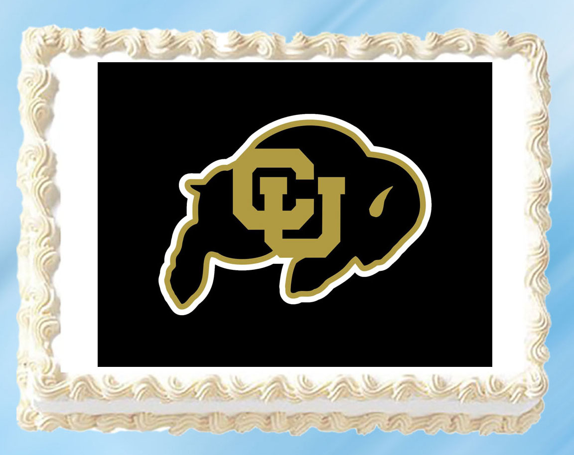 Colorado Buffalos 1/4 Sheet 8.5 x 11 Edible Image Topper Cupcake Cake Fr... - $11.75