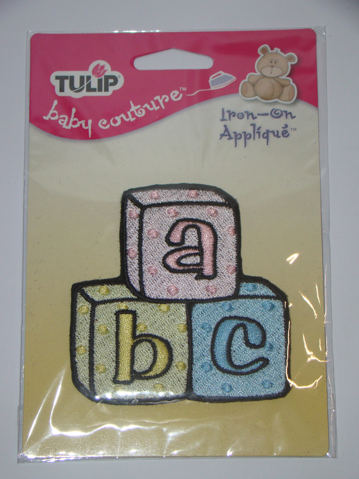 Primary image for TULIP - baby couture Iron-on Applique - ABC Blocks
