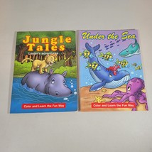 Jungle Tales and Under The Sea Paperback Coloring Book&#39;s NEW Unused Lot Of 2 - £8.71 GBP