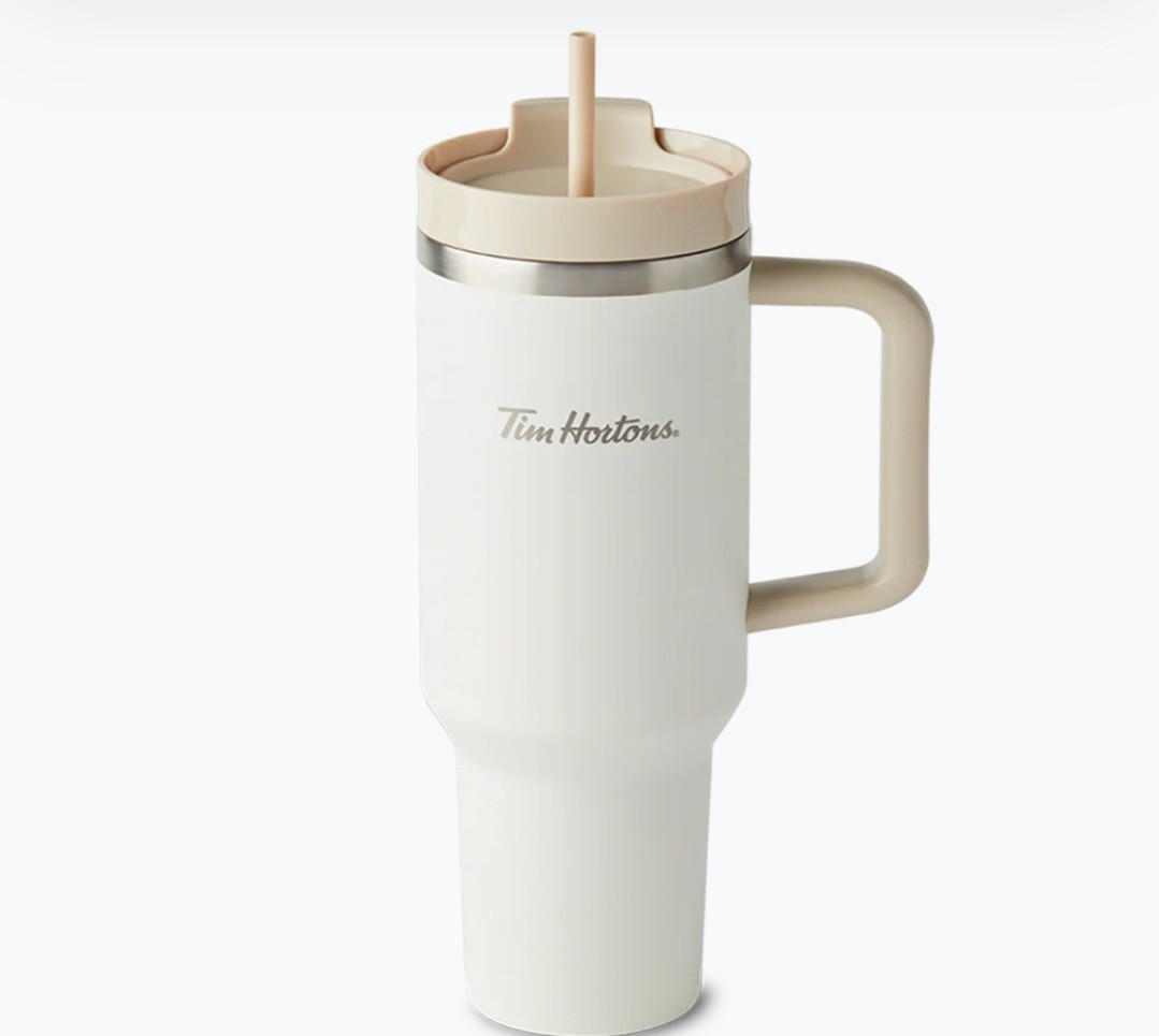Tim Hortons Travel 40oz Stainless Steel Tumbler - Vanilla Limited Editio... - $61.24