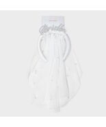 Bride Headband with Veil White Wedding Bridal Hair Accessory - $53.22 MXN