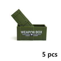 Swat Weapon Box 2 Soldier Fence Ghillie Army WW2 Figures Building Block - £13.05 GBP