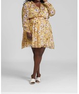 Joie Clara Mini Silk Dress - Plus Size Amber Gold - $253.17 CAD