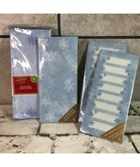 Snowflake Printed Envelopes Matching Address Lables Blue Lot Christmas H... - £15.56 GBP