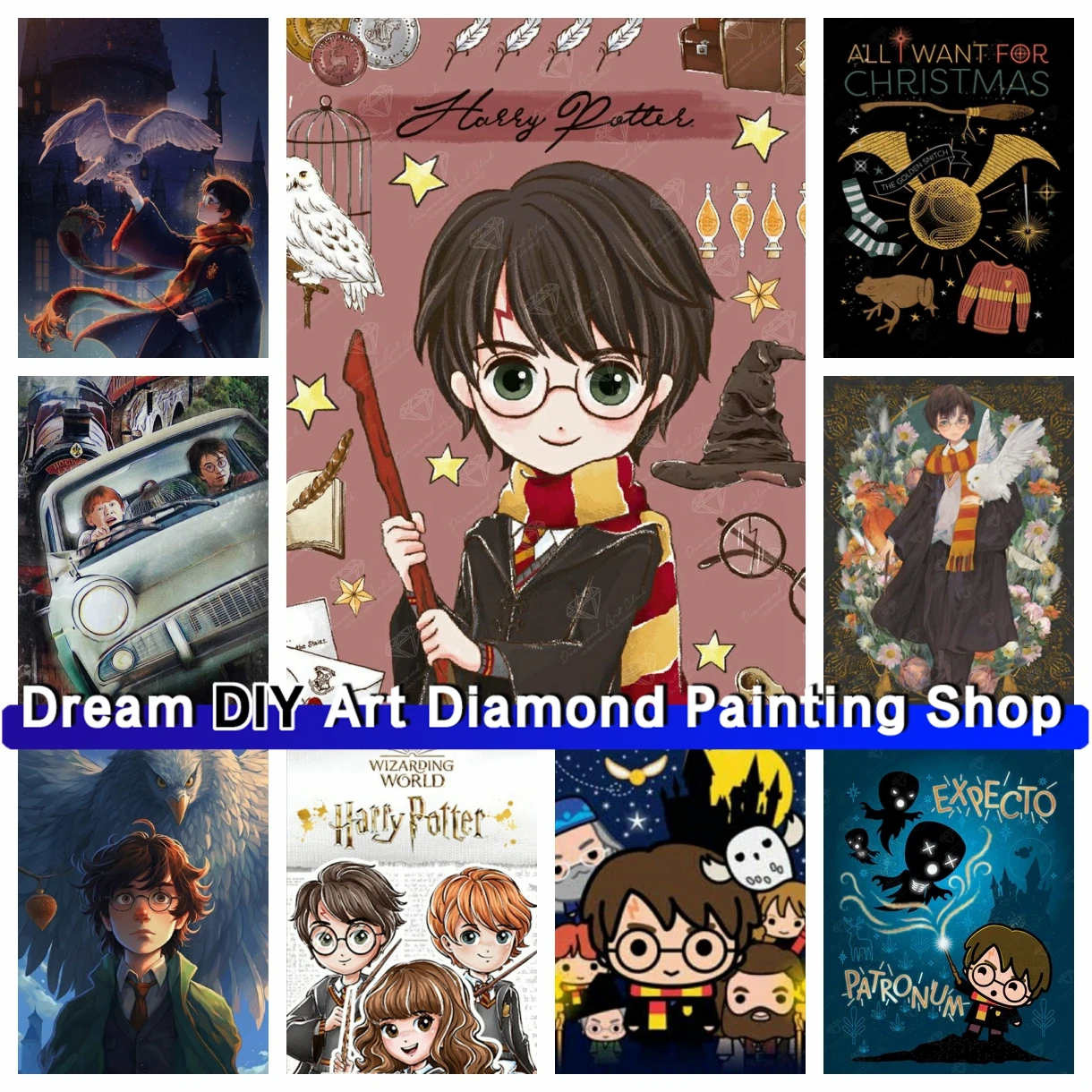 Cute Cartoon Character 5D DIY Diamond Painting Art Mosaic Deer Owl Magic Cross - £14.92 GBP+
