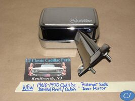 NEW 68-70 Cadillac Fleetwood Deville RIGHT PASSENGER SIDE DOOR MIRROR w/... - $5,448.76 MXN