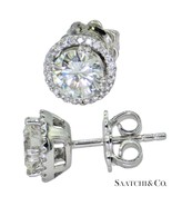 GIA Hilo Stud Natural Diamond Earring White 18k Gold - $6,811.20