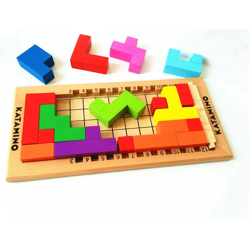 Play Play Wood 3D Puzzles Alectual Thinking Table Game Cube Blocks Aembly Jigsaw - £52.63 GBP