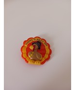 Vintage RUSS HAPPY TURKEY DAY! THANKSGIVING LAPEL PIN Badge Tom Turkey 1... - $116.67 MXN