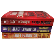 3 Books Janet Evanovich Wicked Appetite Explosive Eighteen Smokin Seventeen PB - £9.56 GBP