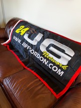 Large Black White Red &amp; Yellow #24 Jeff Gordon Nascar Race Car Driver Nylon Flag - £11.77 GBP