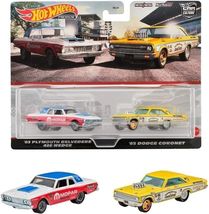 Hot Wheels Premium '63 Plymouth Belvedere 426 Wedge + '65 Dodge Coronet HKF56 image 2