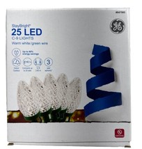 GE StayBright 25-Count Warm White C9 LED Faceted Christmas String Lights - £18.59 GBP