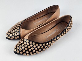 Jeffrey Campbell Women&#39;s 7 Handmade Ibiza slip on shoes Studded Daisy flowers - £37.97 GBP