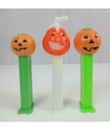 Vintage Lot of 3 Halloween Pez Dispensers 3 Different Jack O&#39;Lantens - $13.43 CAD