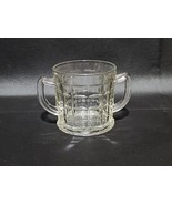 Vintage Marked HAZEL ATLAS Depression Era COLONIAL BLOCK Glass Open Suga... - $16.37 CAD