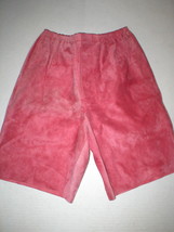 WOW New Womens 2 NWT Italy Designer Marni Shorts 38 Pink Rouge Red Leather Suede - $2,226.51