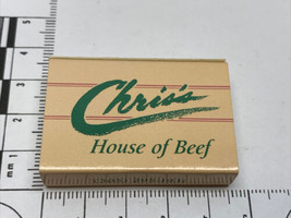 Vintage Matchbox Chris’s House of Beef Orlando unstruck original matches  gmg - £9.66 GBP