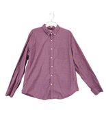 Vtg Y2K J Crew Men&#39;s XL Long Sleeve Cotton Button Down Dress Shirt, Burg... - €14,74 EUR