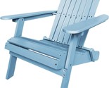 Adirondack Chair, Folding Wooden Lounger Chair, All-Weather Chair For, T... - $77.94