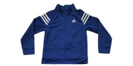 adidas Little Boys Front-Zip Jacket, 4, Navy - £35.03 GBP