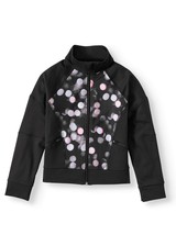 Avia Girls Performance Track Jacket Size Medium (7-8) Black Dot Print NEW - £12.79 GBP