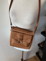 FOSSIL Brown Leather Crossbody Bag/Purse/Satchel, Non-Adjustable Strap - $49.50