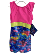Motionwear Gymnastics Double Bow Back Biketard, Pink/Mult Child S(5-6) New - $19.53 CAD