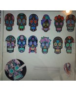 12 piece Set Halloween Sugar Skull Scratch Paper Rainbow Magic Halloween... - $12.17 CAD
