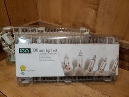 2 Sets of 100 Clear Mini Christmas Lights white Cord Energy Saver Bulbs ... - $27.88