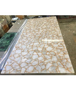 White Agate Dining Table Top Slab For Kitchen And Bar Countertop Geode D... - £159.12 GBP+
