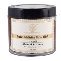 Khadi Natural Almond &amp; Honey Exfoliating Facial Scrub 100 gm Ayurvedic - £17.62 GBP