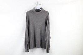 Vtg 90s Woolrich Mens Large Faded Blank Long Sleeve Turtleneck Shirt Gray USA - £27.72 GBP