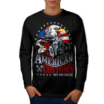America Customs Tee USA Country Men Long Sleeve T-shirt - £11.94 GBP