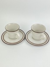 Noritake Primastone Tundra 2 Sets of Cups with Saucers Stoneware Japan Vintage - £14.45 GBP