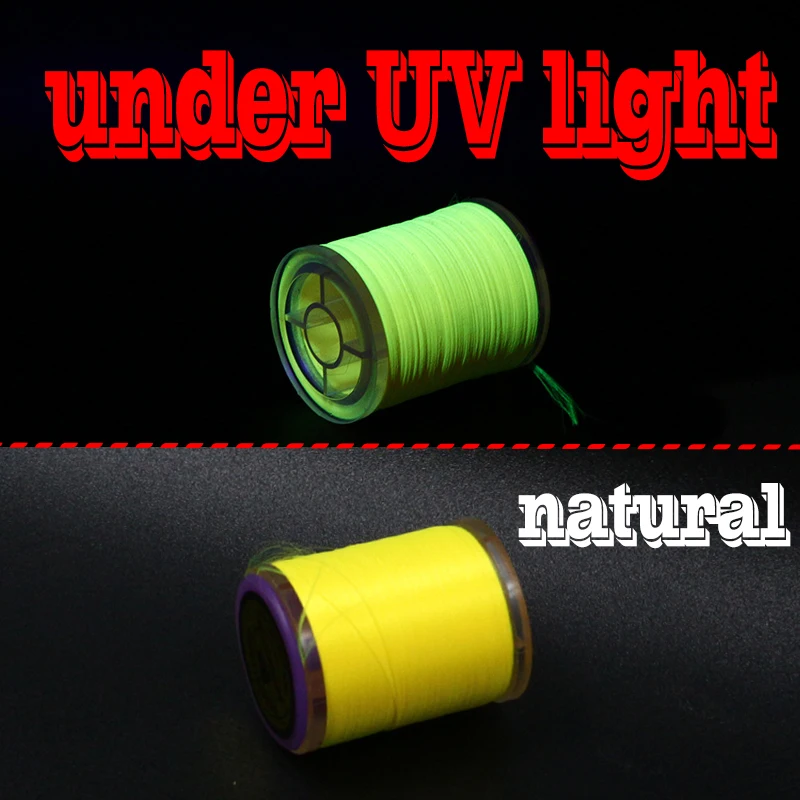  6 optional UV fluo colors standard 6/0 fly tying thread 150D polyester filament - £24.38 GBP