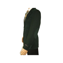 Men ZACCHI Velour Velveteen Hounds tooth Blazer Sport Coat DUANE 74524 Green image 9
