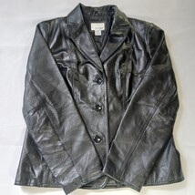 East 5th RN#93677 Women's Black Genuine Leather 3-Button Jacket Size Large image 13
