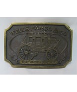  Vintage Large 1973 Wells Fargo &amp; Co Since 1852 Stagecoach Belt Buckle E... - $68.37 CAD