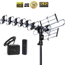 Outdoor TV Antenna 4K 360 Degree Rotation  with Remote Control for 2TVSHDTV a... - $44.55