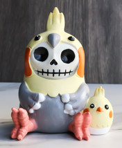 Furrybones Cheeky The Chicken Hen With Chick In Egg Skeleton Furry Bone Figurine - £11.95 GBP